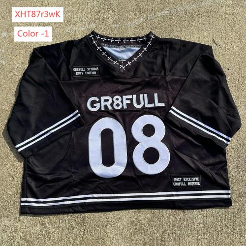 Round neck pullover short sleeved digital printed men's T-shirt