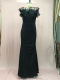 Elastic Knitted One Shoulder Small Tail Dress