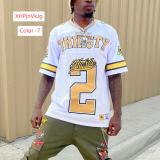 Round neck pullover short sleeved digital printed men's T-shirt