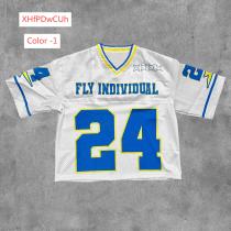 Round neck pullover short sleeved digital printed men's T-shirt