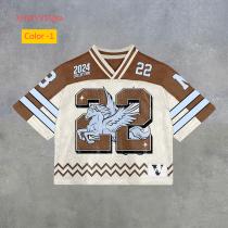 Round neck pullover short sleeved digital printed men's T-shirt