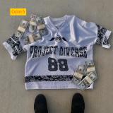 Round neck pullover short sleeved digital printed men's T-shirt