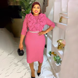 Large size OL temperament commuter bag hip dress