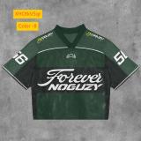 Round neck pullover short sleeved digital printed men's T-shirt