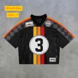 Round neck pullover short sleeved digital printed men's T-shirt