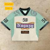 Round neck pullover short sleeved digital printed men's T-shirt