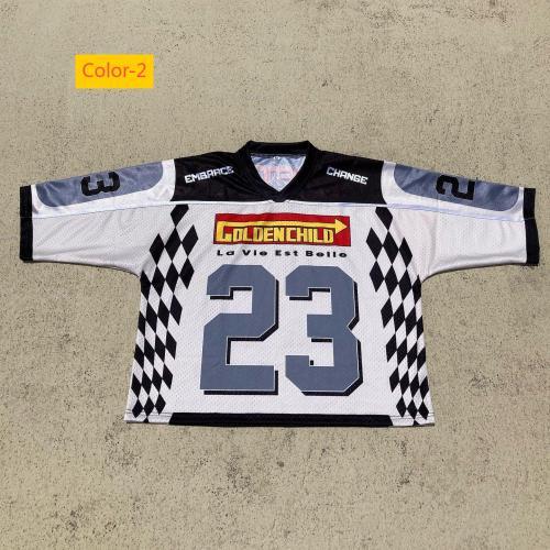 Round neck pullover short sleeved digital printed men's T-shirt