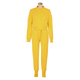 Zipper sports hoodie set