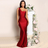 Women's one shoulder long dress