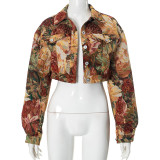Small niche lapel cardigan jacket short jacket