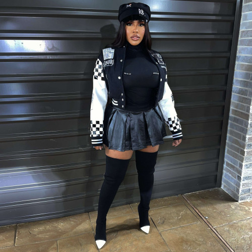 Positioning printed double-layer threaded woolen baseball jersey