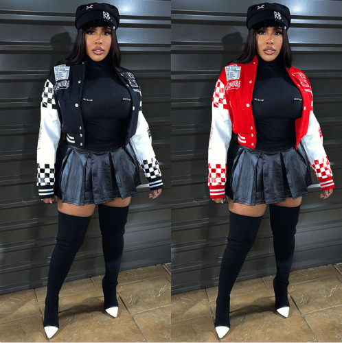 Positioning printed double-layer threaded woolen baseball jersey