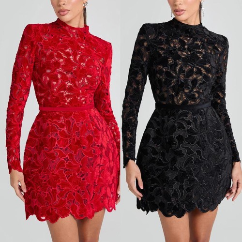 Long sleeved zipper dress