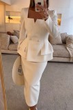 Long sleeved commuting pocket two-piece set