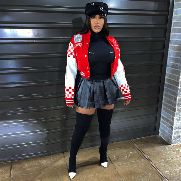 Positioning printed double-layer threaded woolen baseball jersey