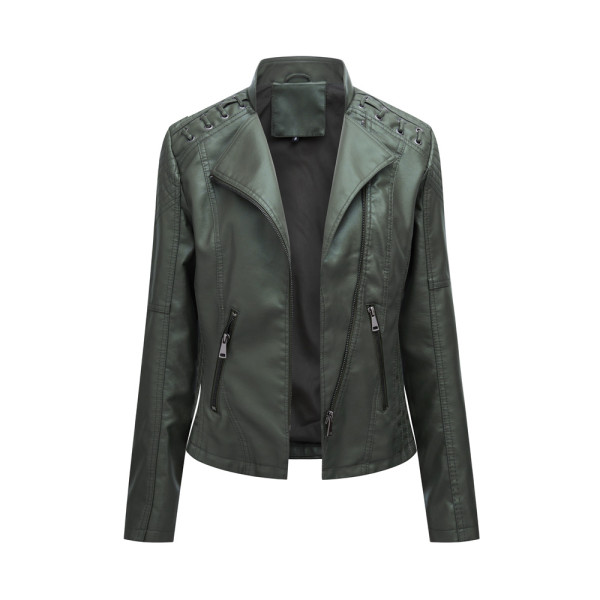 Short jacket, thin leather jacket, motorcycle suit