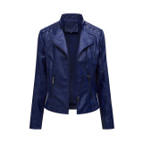 Short jacket, thin leather jacket, motorcycle suit