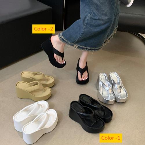 Height increasing and flip flops, sloping and clip on sandals
