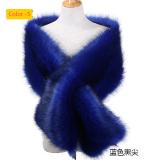 Imitation fur fox fur evening dress, thick shawl, cloak scarf, fake scarf