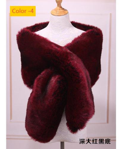 Imitation fur fox fur evening dress, thick shawl, cloak scarf, fake scarf