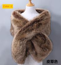 Imitation fur fox fur evening dress, thick shawl, cloak scarf, fake scarf