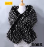 Imitation fur fox fur evening dress, thick shawl, cloak scarf, fake scarf