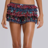 Ruffle plaid low waisted shorts and skirts