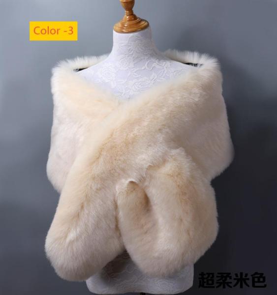 Imitation fur fox fur evening dress, thick shawl, cloak scarf, fake scarf