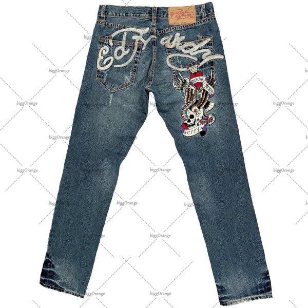 Printed hip-hop straight leg loose wide leg jeans