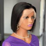 High weight human hair wig with short hair
