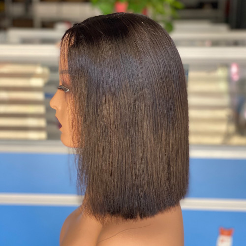 High weight human hair wig with short hair