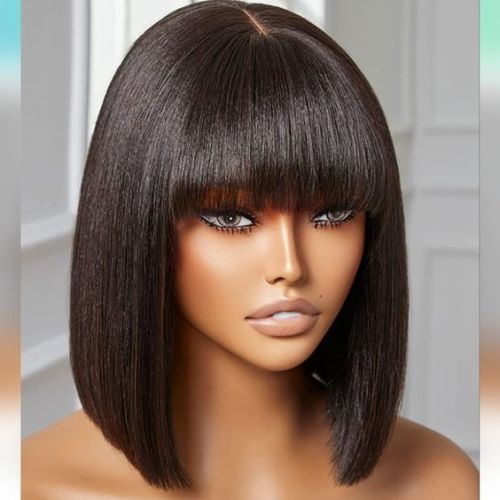 High weight human hair wig