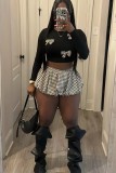 Elastic bow skirt set