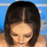 High weight human hair wig with short hair