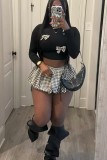 Elastic bow skirt set