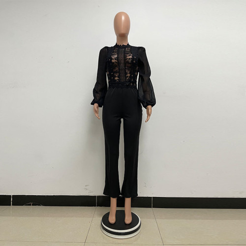 High waisted straight tube jumpsuit