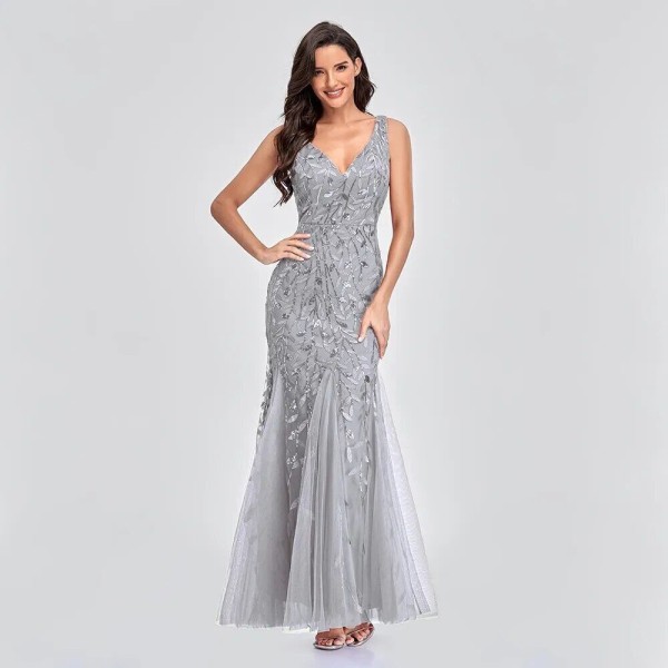 Sequined V-neck dress