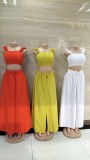 Solid color women's dress