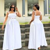 Solid color women's dress