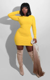 Solid color threaded dress