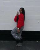 Women's workwear, multi pocket hot silver jeans