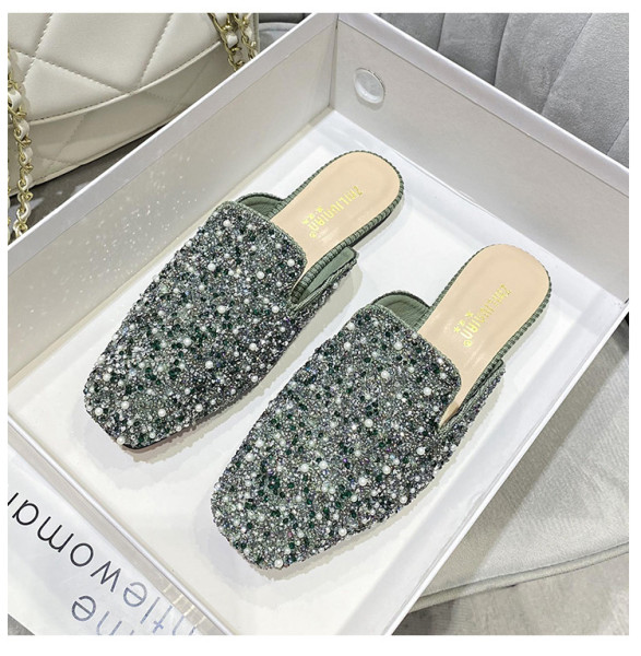 Baotou Half Top Shoes Soft soled Flat Bottom Cool Slippers