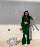 Korean Velvet Hooded Wide Leg Pants Sport Set