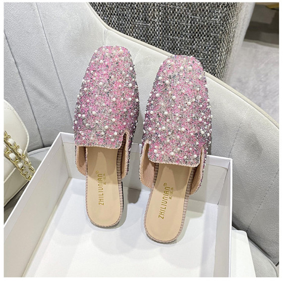 Baotou Half Top Shoes Soft soled Flat Bottom Cool Slippers