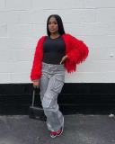 Women's workwear, multi pocket hot silver jeans