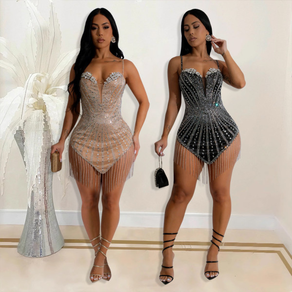 Strap, hot stamping, chain, irregular dress