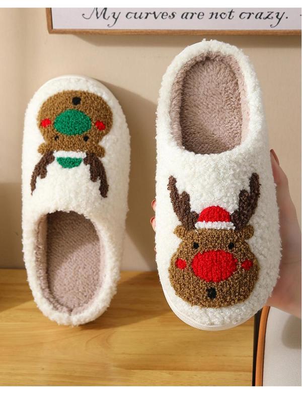 Warm cartoon cotton slippers