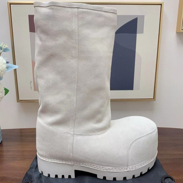 Big headed snow bread boots with thick soles that rise below the knee high cotton boots