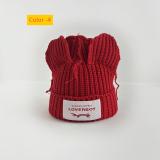 Short ear knitted yarn cap for warmth and thick knitted yarn cap