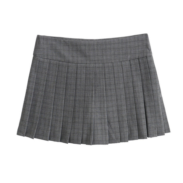 Pleated high waisted short skirt pants
